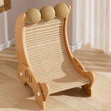 Maxbell Wooden Lounge Chair Cats Scratcher Ball for Grinding Claws Small Dogs Kitten