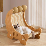 Maxbell Wooden Lounge Chair Cats Scratcher Ball for Grinding Claws Small Dogs Kitten