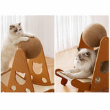 Maxbell Cat Scratcher Furniture Protection Lightweight Lounger for Scratch Sleep Scratch Chair Ball