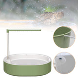 Maxbell Automatic Parrot Bathtub Cage Accessory Lovebird Shower Fountain for Budgie Green