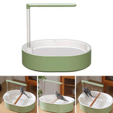 Maxbell Automatic Parrot Bathtub Cage Accessory Lovebird Shower Fountain for Budgie Green