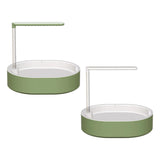 Maxbell Automatic Parrot Bathtub Cage Accessory Lovebird Shower Fountain for Budgie Green