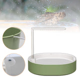 Maxbell Automatic Parrot Bathtub Cage Accessory Lovebird Shower Fountain for Budgie White