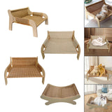 Maxbell Cat Sofa Bed Lying Stylish Playing Sleeping Bed for Indoor Cats Pet Supplies Rattan Woven