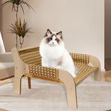 Maxbell Cat Sofa Bed Lying Stylish Playing Sleeping Bed for Indoor Cats Pet Supplies Rattan Woven