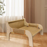 Maxbell Cat Sofa Bed Lying Stylish Playing Sleeping Bed for Indoor Cats Pet Supplies Rattan Woven