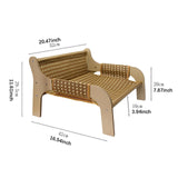 Maxbell Cat Sofa Bed Lying Stylish Playing Sleeping Bed for Indoor Cats Pet Supplies Rattan Woven