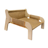 Maxbell Cat Sofa Bed Lying Stylish Playing Sleeping Bed for Indoor Cats Pet Supplies Rattan Woven