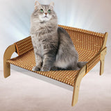 Maxbell Cat Sofa Bed Lying Stylish Playing Sleeping Bed for Indoor Cats Pet Supplies Rattan Woven