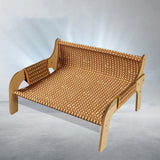 Maxbell Cat Sofa Bed Lying Stylish Playing Sleeping Bed for Indoor Cats Pet Supplies Rattan Woven