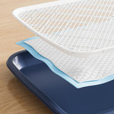 Maxbell Dog Potty Training Toilet Portable Puppy Pad Holder for Dormitory Home Bunny Navy Blue