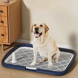 Maxbell Dog Potty Training Toilet Portable Puppy Pad Holder for Dormitory Home Bunny Navy Blue