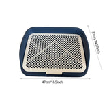 Maxbell Dog Potty Training Toilet Portable Puppy Pad Holder for Dormitory Home Bunny Navy Blue