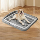 Maxbell Dog Potty Training Toilet Portable Puppy Pad Holder for Dormitory Home Bunny Gray