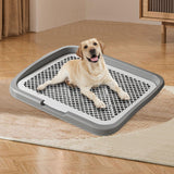 Maxbell Dog Potty Training Toilet Portable Puppy Pad Holder for Dormitory Home Bunny Gray