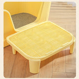 Maxbell Cat Litter Ramp Kitten Litter Catcher Mat for Pet Supply Bedroom Indoor Cats Yellow