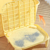 Maxbell Cat Litter Ramp Kitten Litter Catcher Mat for Pet Supply Bedroom Indoor Cats Yellow