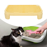Maxbell Cat Litter Ramp Kitten Litter Catcher Mat for Pet Supply Bedroom Indoor Cats Yellow