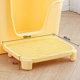 Maxbell Cat Litter Ramp Kitten Litter Catcher Mat for Pet Supply Bedroom Indoor Cats Yellow