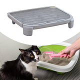 Maxbell Cat Litter Ramp Kitten Litter Catcher Mat for Pet Supply Bedroom Indoor Cats Gray