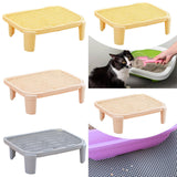 Maxbell Cat Litter Ramp Kitten Litter Box Footboard for Lavatory Indoor Cats Bedroom Yellow