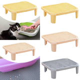 Maxbell Cat Litter Ramp Kitten Litter Box Footboard for Lavatory Indoor Cats Bedroom Yellow