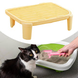Maxbell Cat Litter Ramp Kitten Litter Box Footboard for Lavatory Indoor Cats Bedroom Yellow