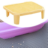 Maxbell Cat Litter Ramp Kitten Litter Box Footboard for Lavatory Indoor Cats Bedroom Yellow