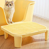 Maxbell Cat Litter Ramp Kitten Litter Box Footboard for Lavatory Indoor Cats Bedroom Yellow