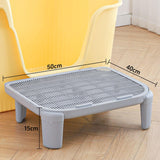 Maxbell Cat Litter Ramp Kitten Litter Box Footboard for Lavatory Indoor Cats Bedroom Gray
