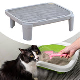Maxbell Cat Litter Ramp Kitten Litter Box Footboard for Lavatory Indoor Cats Bedroom Gray