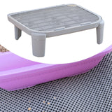 Maxbell Cat Litter Ramp Kitten Litter Box Footboard for Lavatory Indoor Cats Bedroom Gray