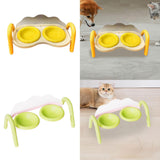Maxbell Raised Cat Bowls for Indoor Cats Anti Vomiting Feeder Waterer Cats Food Bowl Yellow