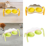 Maxbell Raised Cat Bowls for Indoor Cats Anti Vomiting Feeder Waterer Cats Food Bowl Yellow
