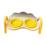 Maxbell Raised Cat Bowls for Indoor Cats Anti Vomiting Feeder Waterer Cats Food Bowl Yellow