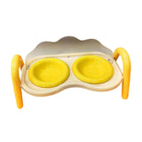 Maxbell Raised Cat Bowls for Indoor Cats Anti Vomiting Feeder Waterer Cats Food Bowl Yellow