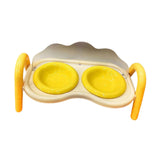 Maxbell Raised Cat Bowls for Indoor Cats Anti Vomiting Feeder Waterer Cats Food Bowl Yellow