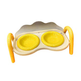 Maxbell Raised Cat Bowls for Indoor Cats Anti Vomiting Feeder Waterer Cats Food Bowl Yellow