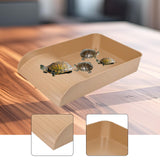 Maxbell Reptile Bathing Pool with Ramp Reptile Food Water Bowl for Frog Turtle Gecko