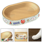 Maxbell Cat Scratcher Bed Cardboard Cat Bed for Scratching Interactive Play Lounging 55x40cm
