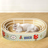 Maxbell Cat Scratcher Bed Cardboard Cat Bed for Scratching Interactive Play Lounging 55x40cm
