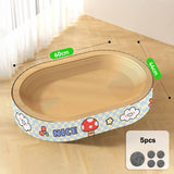 Maxbell Cat Scratcher Bed Cardboard Cat Bed for Scratching Interactive Play Lounging 60x44cm
