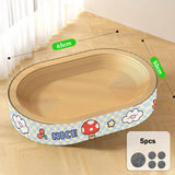 Maxbell Cat Scratcher Bed Cardboard Cat Bed for Scratching Interactive Play Lounging 65x50cm