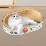 Maxbell Cat Scratcher Bed Cardboard Cat Bed for Scratching Interactive Play Lounging 65x50cm