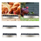 Maxbell Chicken Feeder Trough Lightweight Detachable Cover for Geese Duckling Pigeon 40x11x4.5cm