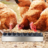 Maxbell Chicken Feeder Trough Lightweight Detachable Cover for Geese Duckling Pigeon 40x11x4.5cm