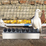 Maxbell Chicken Feeder Trough Lightweight Detachable Cover for Geese Duckling Pigeon 40x11x7cm