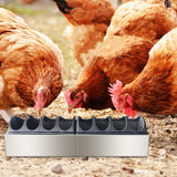 Maxbell Chicken Feeder Trough Lightweight Detachable Cover for Geese Duckling Pigeon 40x11x7cm