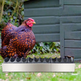Maxbell Chicken Feeder Trough Lightweight Detachable Cover for Geese Duckling Pigeon 60x11x7cm