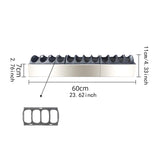 Maxbell Chicken Feeder Trough Lightweight Detachable Cover for Geese Duckling Pigeon 60x11x7cm